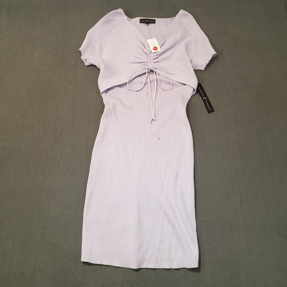 Almost Famous‎ Dress Womens 1X Body Con Purple